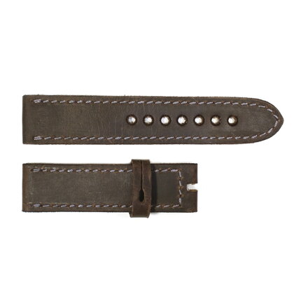 Steinhart Strap dark brown with grey stitching size M