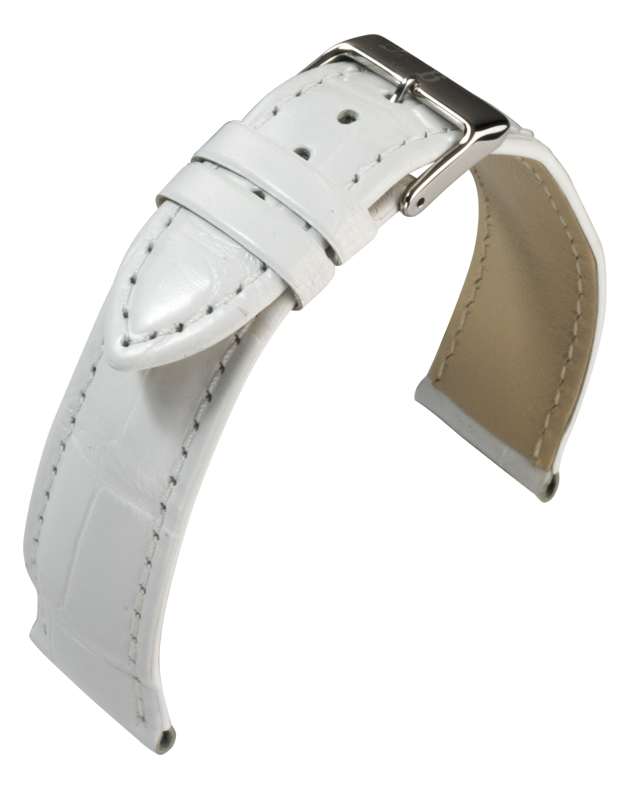 Barington - Louisiana Croco - white - leather strap