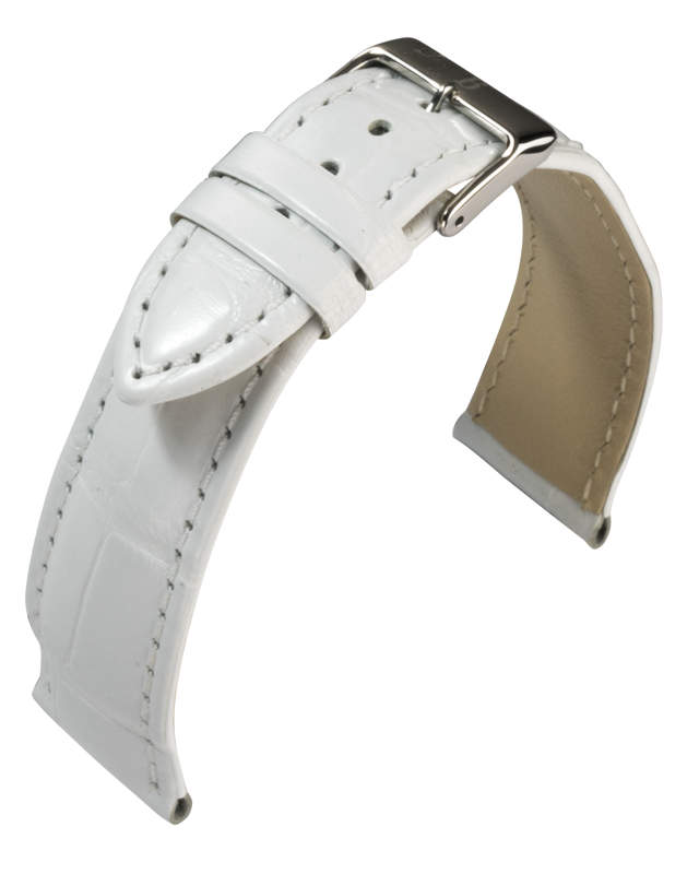 Barington - Louisiana Croco - white - leather strap Barington - Louisiana Croco - white - leather strap