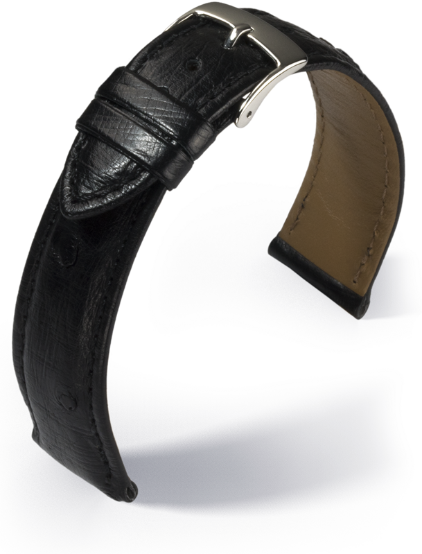 Barington - Ostrich - black - leather strap