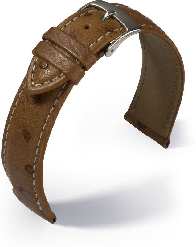 Barington - Ostrich - golden brown - leather strap