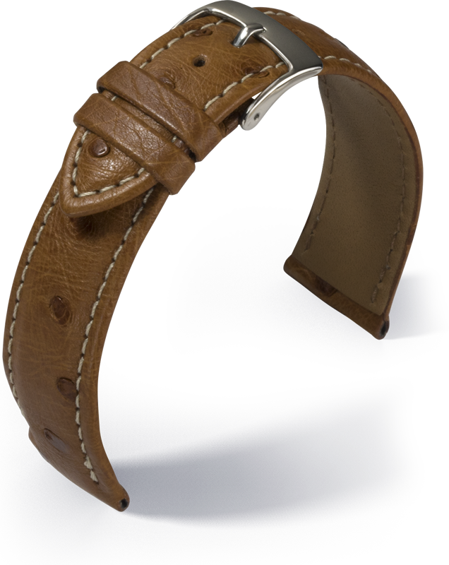 Barington - Ostrich - golden brown - leather strap Barington - Ostrich - golden brown - leather strap