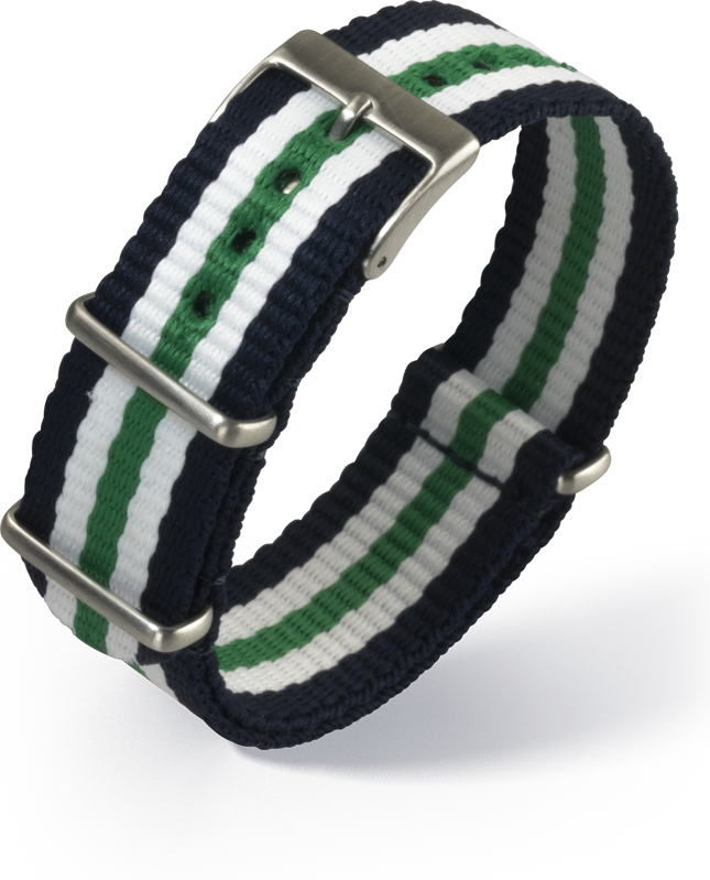 Eulit - Nato - Style - 20mm - blue-white-green - nato strap Eulit - Nato - Style - 20mm - blue-white-green - nato strap