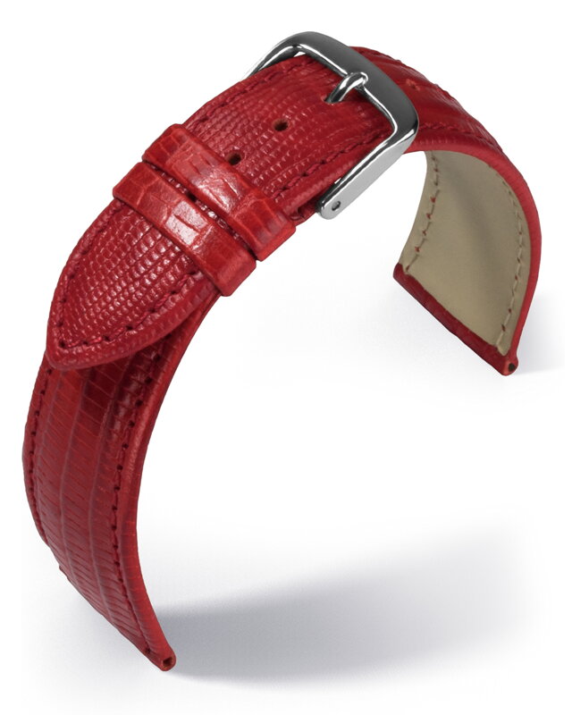 Eulit - Teju lizard look - red - leather strap