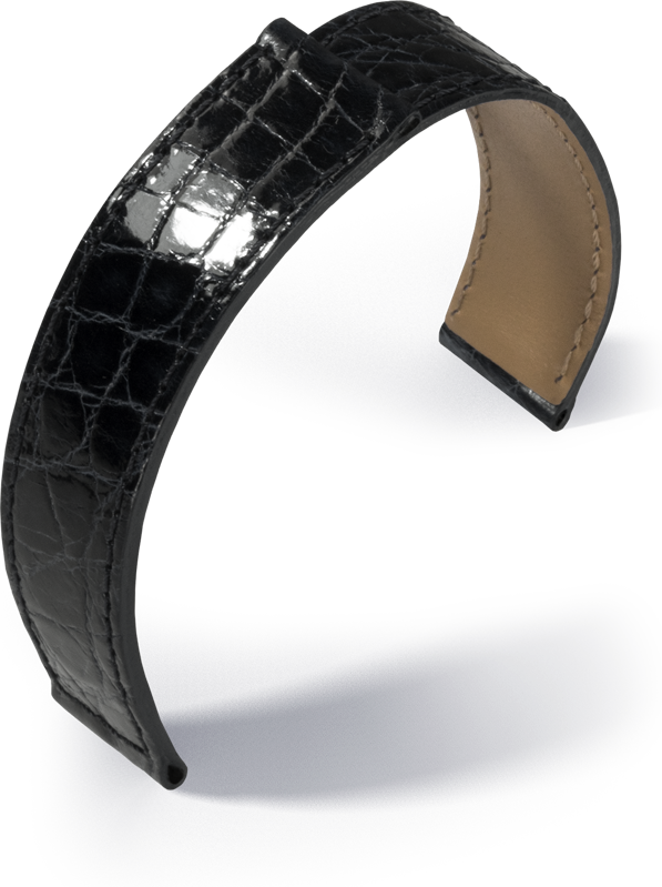 Eulux - Crocodile for Cartier - black - leather strap Eulux - Crocodile for Cartier - black - leather strap