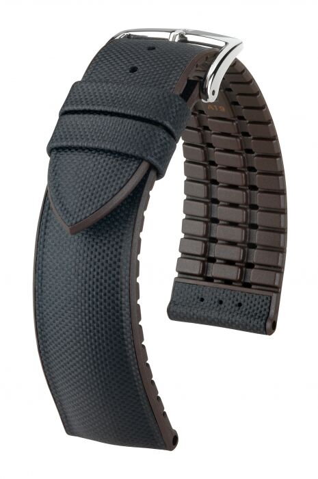 Hirsch Arne - black / brown - rubber / leather strap