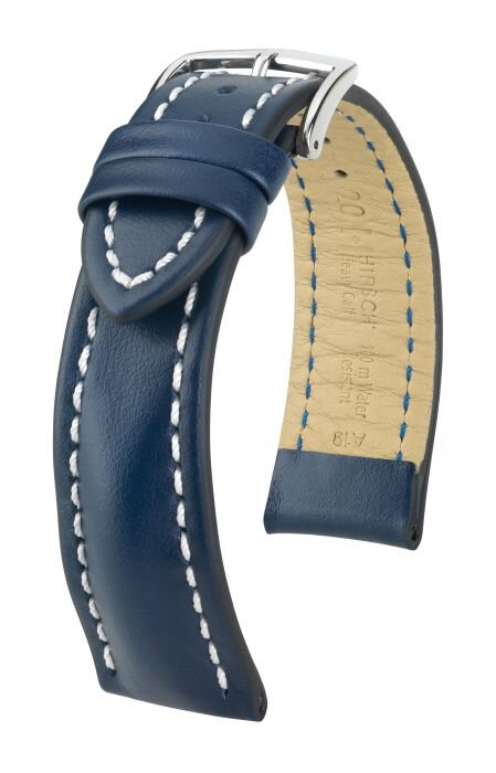 Hirsch Heavy Calf - blue - leather strap Hirsch Heavy Calf - blue - leather strap