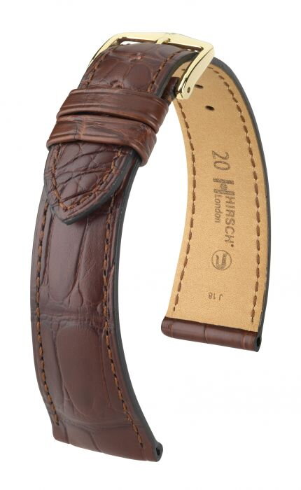 Hirsch London - brown alligator - leather strap Hirsch London - brown alligator - leather strap