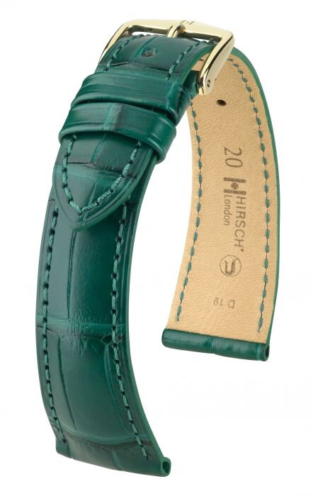 Hirsch London - dark green alligator - leather strap Hirsch London - dark green alligator - leather strap