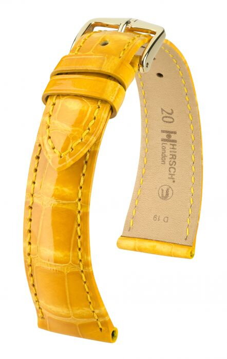 Hirsch London - yellow alligator - leather strap Hirsch London - yellow alligator - leather strap