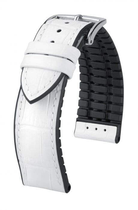 Hirsch Paul - white - rubber / leather strap Hirsch Paul - white - rubber / leather strap