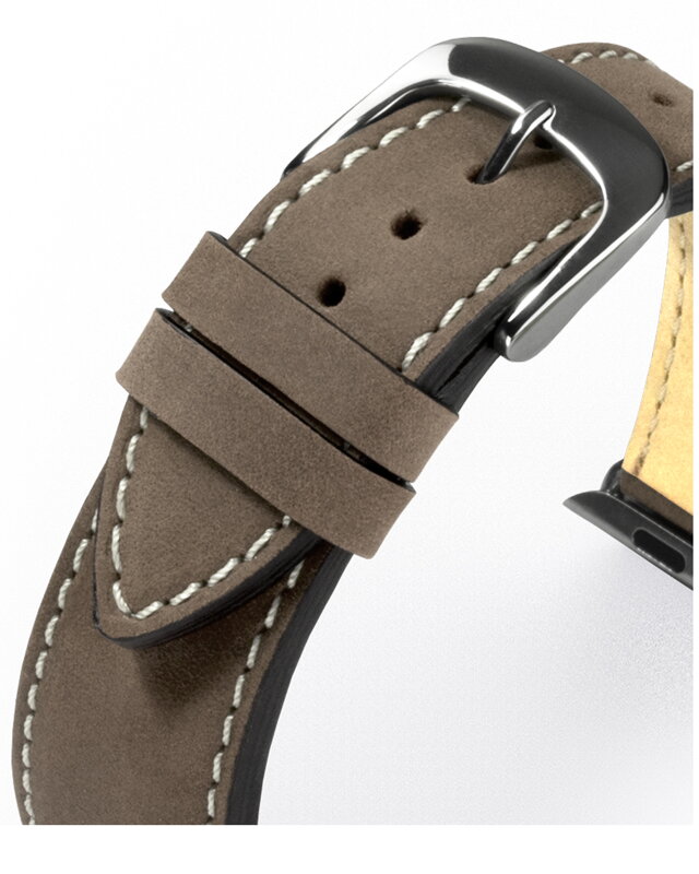 Smart  Wear Double Apple Watch - beige - leather strap