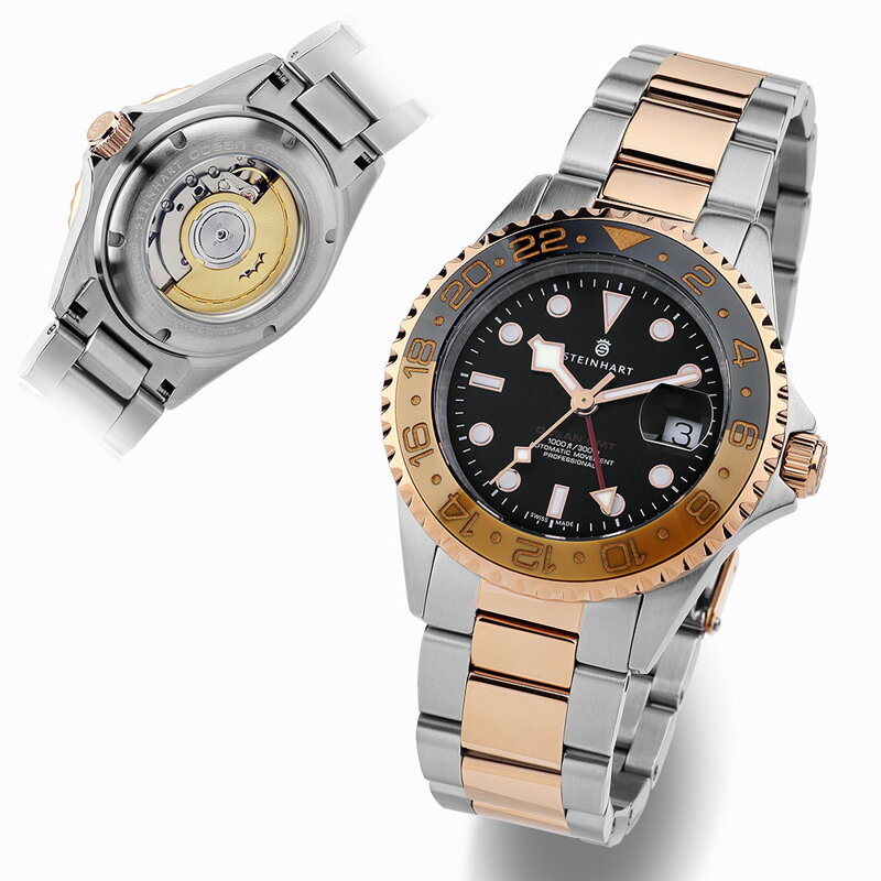 Steinhart Ocean One GMT two-tone BLACK/KHAKI