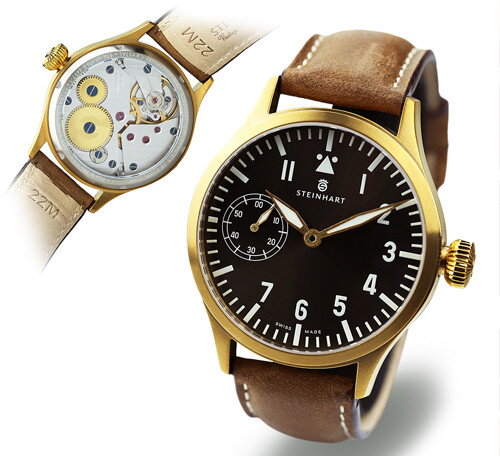 Steinhart Nav B-Uhr 44 Handaufzug, Bronze