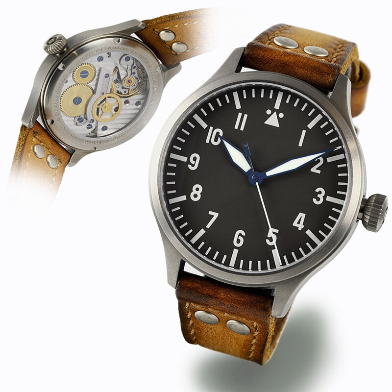 Steinhart Nav B-Uhr 44 Titan A Muster Central Second