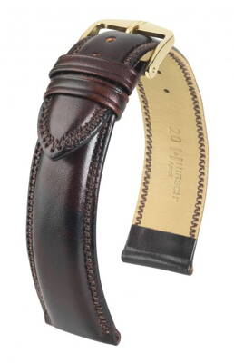Hirsch Ascot - brown shiny - leather strap