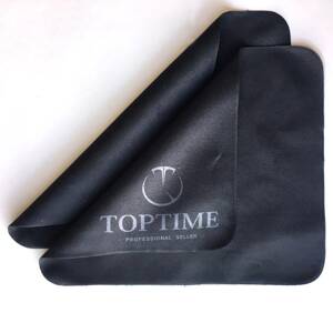 Suede microfiber cleaning cloth with Toptime logo
