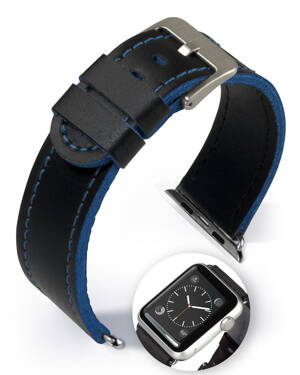 Dallas - Smart Apple Watch - blue - leather strap