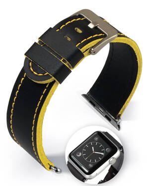 Dallas - Smart Apple Watch - yellow - leather strap