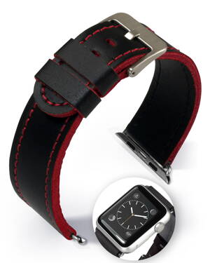 Dallas - Smart Apple Watch - red - leather strap